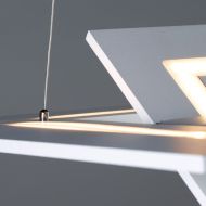 DUPLICO Flache quadratische LED Hngeleuchte mit Raffinesse Verstellbare Ahngung 30 - 140 cm.