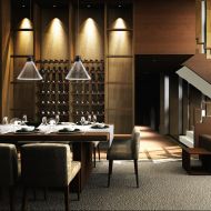 POLAIR Moderne LED Glasleuchte aus Italien Lichtquelle mit schwebenden Effekt. Glas Unterseite mattiert.