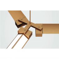 PIVOT Lange LED Wand- oder Deckenleuchte Die Oberflcher in Bronze.