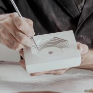 BRANCO Long wall light with LED up- and downlight Gips-Lampen hergestellt in Italien.