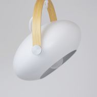 OASIS Skandinavische Design-Pendelleuchte Matt weie Oberflche der Leuchte, Textilkabel.