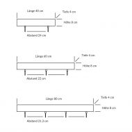Deckenbaldachin, rechteckig mit 2-4 Auslssen Abmessung der rechteckigen Lampenhalterung.