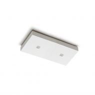 FLAT Flache 2-flammige LED Deckenleuchte Dezente Deckenleuchte mit LED, 20x10 cm.