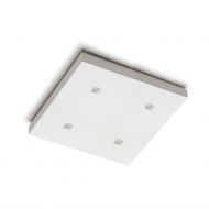 FLAT Deckenleuchte mit 4 LED Spots Quadratische Version der LED Deckenleuchte