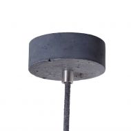 TRIOLA CONCRETE 2 concrete pendant light Baldachin in passender Betonfarbe - hier schwarz.