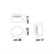 NEOCHIC Organische Deckenleuchte mit weiem satiniertem Glas Abmessungen Gre SMALL