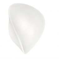 BALANCE Wandleuchte aus geschwungenem Opalglas Organische Glaswandleuchte mit  56 cm.