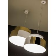 ROLLO Design Pendelleuchte mit Messing-Blende Hochwertige LED Hngeleuchte in runder Form.