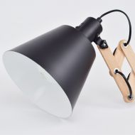 SCISSOR Moderne Scherenlampe matt Schwarz Matt schwarzer Schirm mit Kippschalter.