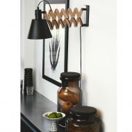 SCISSOR Moderne Scherenlampe matt Schwarz Bis zu 80 cm ausziehbare Wandleuchte.