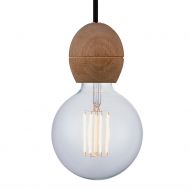 BOW Lampenpendel aus Holz Lampenpendel hier mit Halterung aus dunklem Holz.