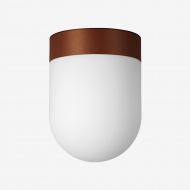 SOJUS kapselfrmige Deckenleuchte Halterung lackiert in Kupferfarben.