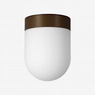 SOJUS kapselfrmige Deckenleuchte Halterung lackiert in Bronzefarben.