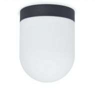 SOJUS kapselfrmige Deckenleuchte Die Deckenlampe mit schwarzer Halterung. Schutzklasse IP44.