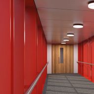 NAOMI Runde, flache LED Deckenleuchte Blendfreie und energiesparende Beleuchtung. Schutzklasse IP 40