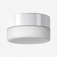 NAOMI Runde, flache LED Deckenleuchte Minimalistische LED Deckenleuchte mit weier Halterung.