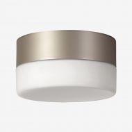 NAOMI Runde, flache LED Deckenleuchte Hier die Halterung in der Farbgebung Perlmausgrau.