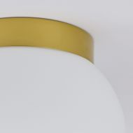 STELLA Kugelglas Deckenleuchte Matt goldfarbene Halterung.