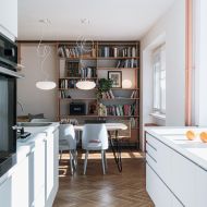 DAPHNE WHITE Hngeleuchte mit weiem Glas in  35/45/55 cm Esstisch Hngelampen in moderne matt Wei.