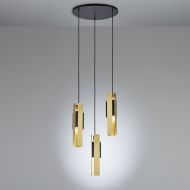 EXCALIBUR Exklusive 3er Kaskaden-Leuchte aus italienischer Manufaktur Exklusive italienische Design-Pendelleuchte 3-flammig.