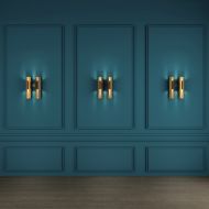 EXCALIBUR Exklusive Wandleuchte aus italienischer Manufaktur Doppel-Wandleuchte fr gehobenes Ambiente.