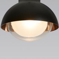 MUSE Italienische Wandleuchte Blendfreies, doppelwandiges Lampenglas und Metall-Kuppel.