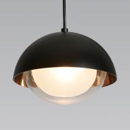 MUSE Extravagante Kaskaden-Pendelleuchte Innenseite des Lampenschirms in Kupfer.