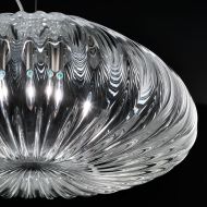 DIAMANTE Brilliante Italienische Glas-Pendelleuchte Hochwertiges Lampenglas - Kristall glnzend.