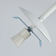 OPTIMO spherical glass pendant light with rod holder Hochwertige Halterung mit schner Keramik-Fassung.