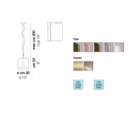 JUBE Zeitlose LED Glaspendelleuchte aus Italien Abmessungen der kompakten Ausfhrung der JUBE.