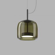 JUBE Zeitlose LED Glaspendelleuchte aus Italien Jube mit dunkelgrnem Lampenglas.