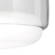 JUBE Groe italienische LED Glaspendelleuchte mit Diffusor Moderne LED Technik verborgen in weiem Glas.