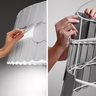 BARBEAU Groe Design Hngeleuchte Halbstarres Material welches spielerisch angebracht wird.