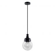 MOKA Pendellampe mit Bakelithalterung Bakelit Pendelampe mit rundem Press-Glas 005.