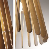 PIANO Groe Design Hngeleuchte aus Holz Das Material Holz strahlt Wrme und Natrlichkeit aus.