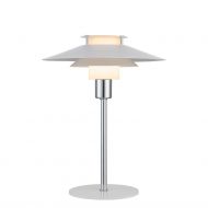 TURIN Kleine Tischleuchte im dnischem Design Kleine Tischleuchte hier in Wei/Chrom. Hhe 30 cm.