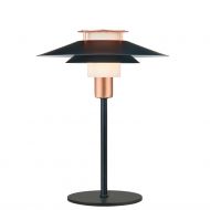 TURIN Kleine Tischleuchte im dnischem Design Die kleine Tischleuchte mit kupferfarbenen Elementen.