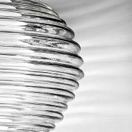 SPIRIT Italienische Pendelleuchte mit Riefenglas Schweres Kristallglas aus Italienischer Manufaktur.