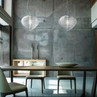 SPIRIT Italienische Pendelleuchte mit Riefenglas Glanzpunkte fr das Esszimmer.