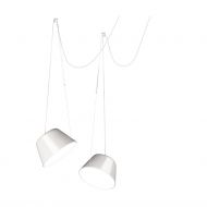 MAGNUS Moderne Pendelleuchte mit 1 bis 6 justierbaren Leuchten in Wei Die Hngeleuchte mit 2 flammigen Pendeln.