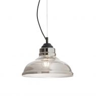 BISTRO Pendelleuchten mit Glasschirm in Klar oder Rauch Rauchglas Lampe, Form 1.