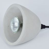 JANA Zement Leuchte mit extra langem Kabel Kleiner Beton-Lampenschirm in Grau.