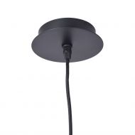 LENKA 2 pendant light with cement shade Schner, matt-schwarzer Deckenbaldachin aus Metall.