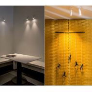 NOBEL ELBOW WC dimmbarer Dreh- und schwenkbarer LED Deckenspot Anwendungsbeispiel des Deckenspots (Abb. Einbau-Variante).