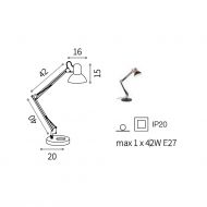 LUBINA Schreibtischleuchte mit Federgelenken 