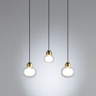 NABILA Kleine Glas-Pendelleuchte Atmosphrisches Licht der Pendelleuchte.