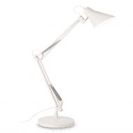 SCARIBO Schreibtischleuchte mit Federgelenken Die Schreibtischleuchte in matt Wei.