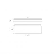 URS Groe rechteckige Deckenleuchte eingerahmt mit Buchenholz Mae der rechteckigen Deckenleuchte.