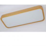 URS Groe rechteckige Deckenleuchte eingerahmt mit Buchenholz Mit 76 cm lnge ein recht groe Leuchte.