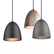 THE CLASSIC Pendelleuchte mit Metallschirm Der Schirm in Schwarz, Oxid und Stahl gebrstet.